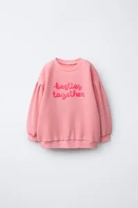 EMBROIDERED TEXT WAFFLE-KNIT JUMPER