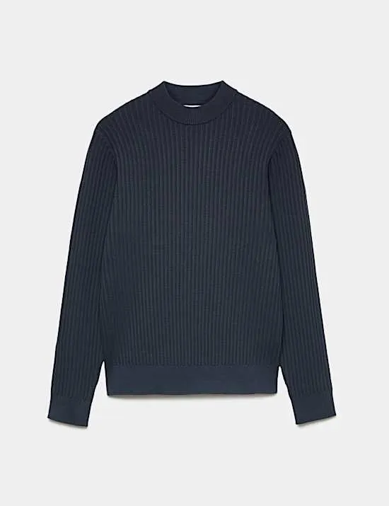 Ribbed High Neck Jumper
