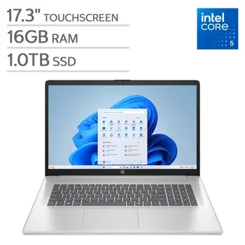 HP 17.3" HD+ Touchscreen Laptop - Intel Core 5 120U - (1600 x 900) - 16GB Memory - 1TB SSD - Windows 11 Home