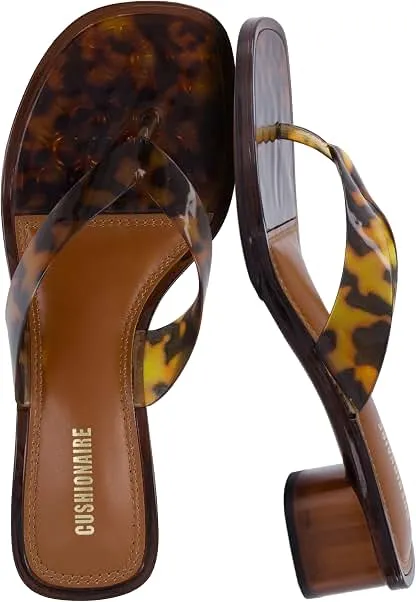 CUSHIONAIRE Toots Thong Strap Jelly Sandals for Wome…