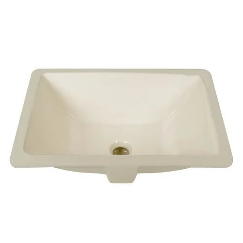 18 in. Vitreous China Rectangular Undermount Bathroom Sink
