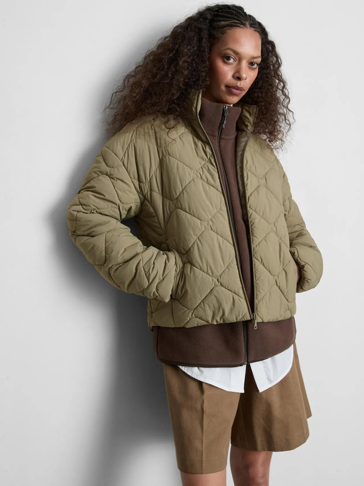 Veste matelassée à col cheminée