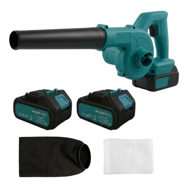 MAKA Soffiatore a Batteria 18V Professionale, Pulitore Foglie con Motore Brushless e 2 Batterie, Soffiatore Giardino con Beccuccio Estendibile