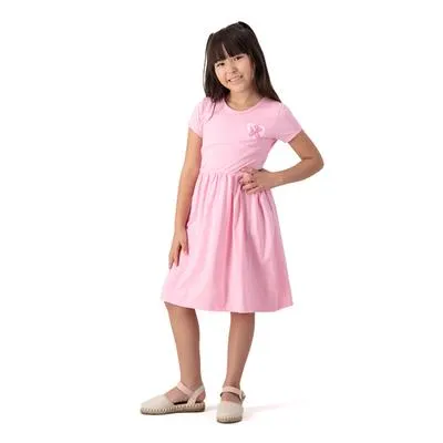 Vestido Fantastic Niña Liso Corazón Con Perrito De Globo