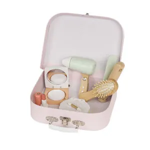 Kit de coiffure et de maquillage en bois rose