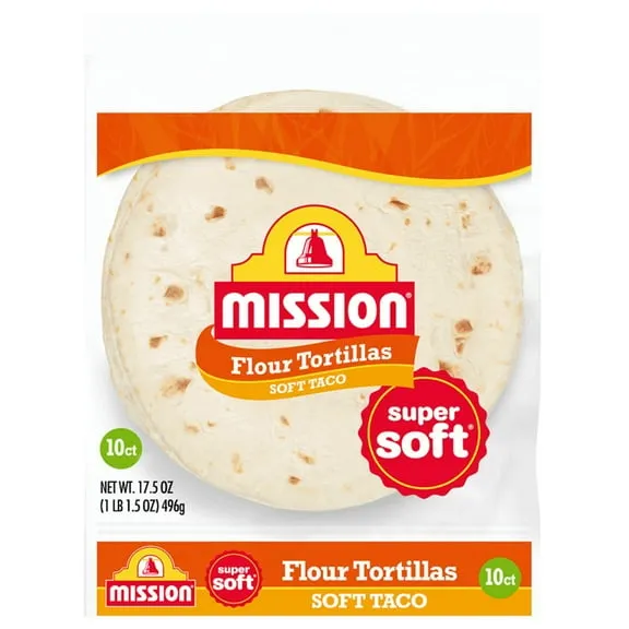 Mission Super Soft Flour Tortillas, Soft Taco Size, 10 Count $2.48 14.2 ¢/oz