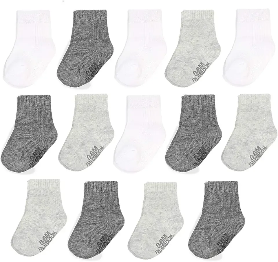 Baby & Toddler Grow & Fit Flex Zones Cotton Stretch Socks - Unisex, Girls, Boys