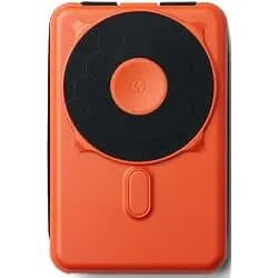 Ridge 20W Magnetic Power Bank Battery Pack 10,000mAh - Fast Charging, Compatible with MagSafe - Portable Charger Flight-Safe Travel Powerbank - Built-in Cables & Magnetic Attachment (Basecamp Orange)