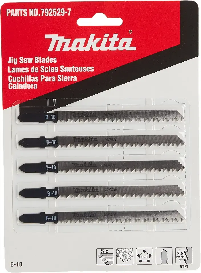 792529-7 Jig Saw Blade #B-10 5-Pack , Black