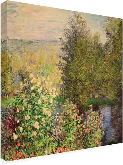 Trademark Fine Art - 'Corner Of The Garden At' Canvas Art - 18x18 Trademark Fine Art - 'Corner Of The Garden At' Canvas Art -…