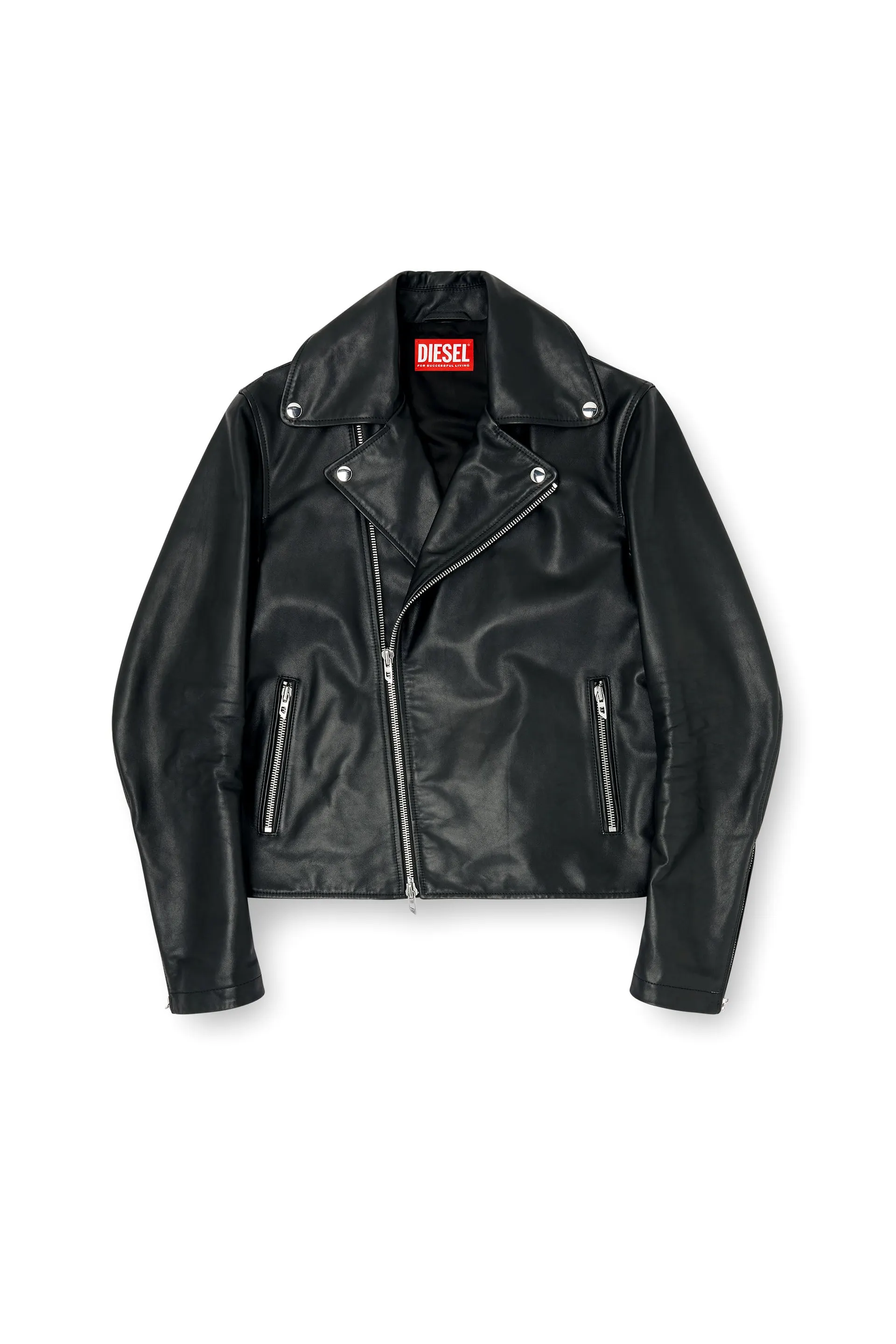 Biker jacket in waxed leather