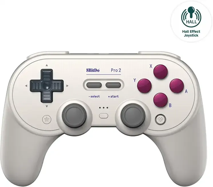 8Bitdo Pro 2 Bluetooth Controller for Switch/Switch 2, Hall Effect Joysticks, 2 Pro Back Paddle Buttons, Wireless Gaming Controller for Switch, PC, Android, and Steam Deck & Apple (G Classic Edition)