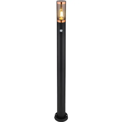 Außenleuchte - schwarz-kupferfarben - Bewegungssensor - 110 cm