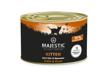 MAJESTIC Kitten mit Kalb, Rind 6 x 200 g