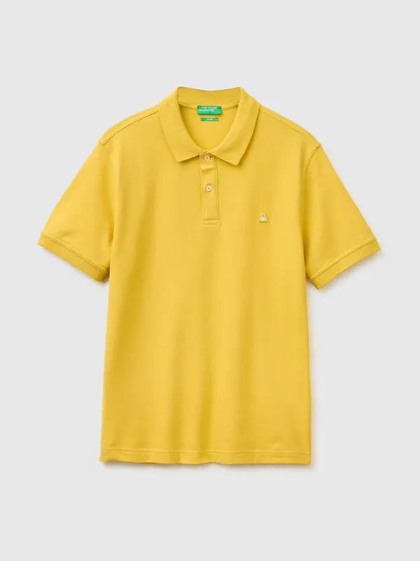 Olive green slim fit polo shirt