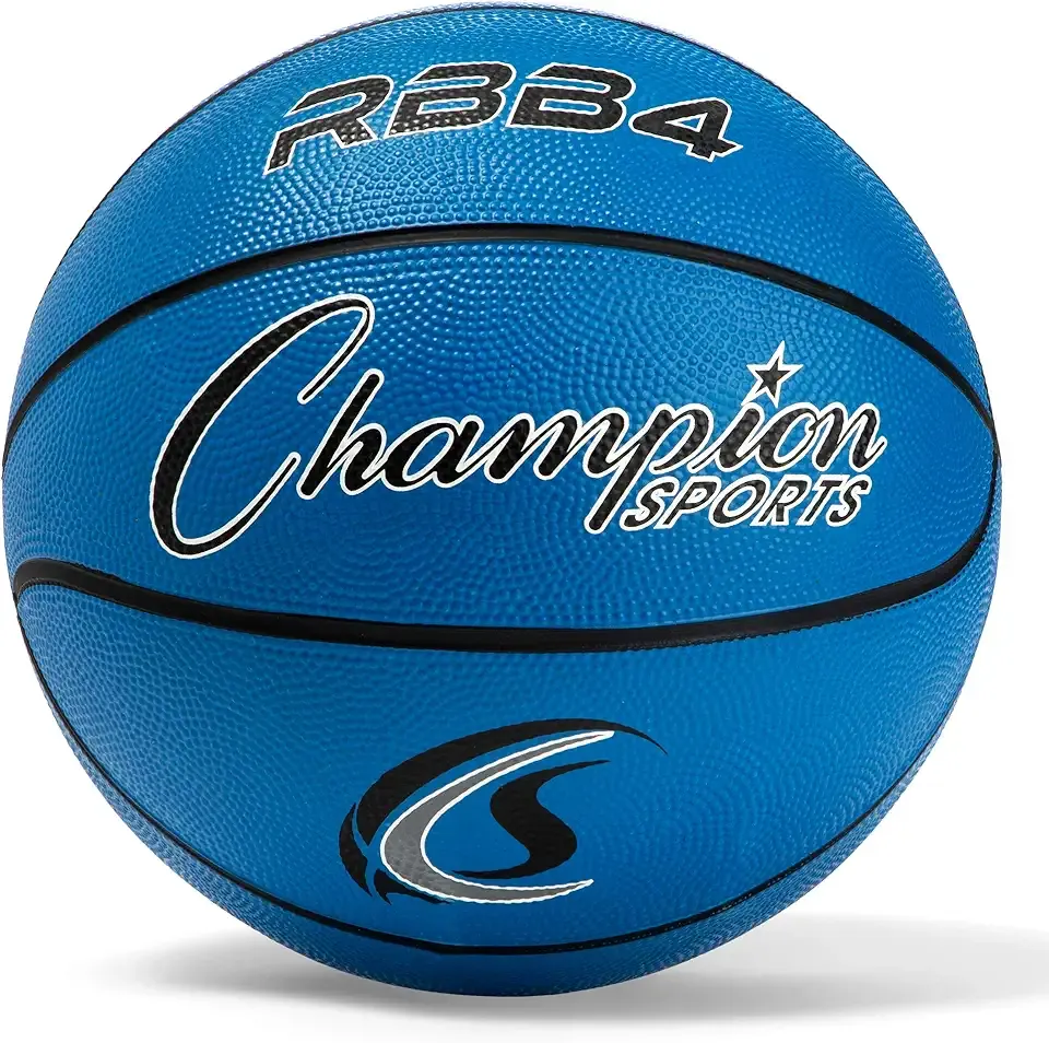 Champion Sports® Rubber Basketballs – Heavy Duty Pro-Style, Indoor/Outdoor Use, Premium Basketball Equipment for Physical Education, Various Sizes & Colors (Size 3, 5, 6, 7)