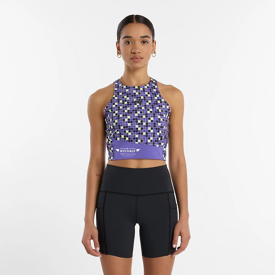 United Airlines NYC Half Printed RC Storage Crop Tank