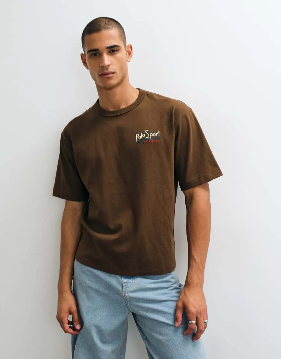 Polo Ralph Lauren Sport relaxed fit t-shirt in brown