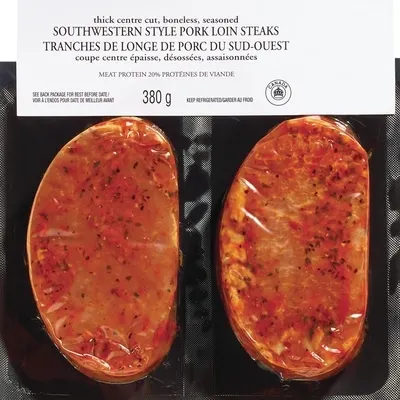 Southwestern Style Pork Loin Steaks
