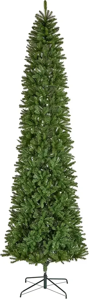 National Tree Company 12 ft Unlit Kingswood Fir Slim Artificial Christmas Tree, 2,583 Tips, Includes Stand, Green