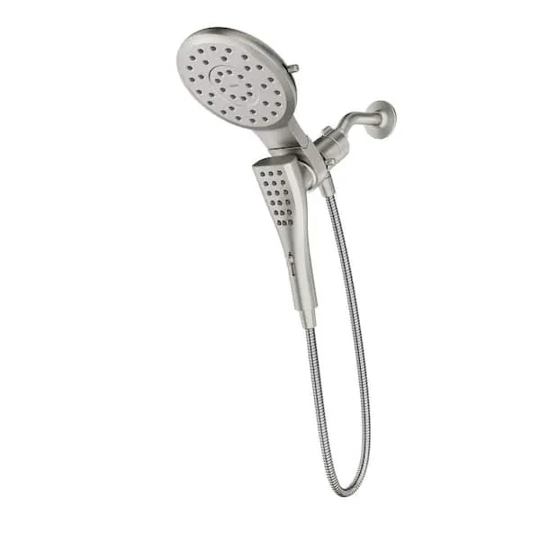 MOEN Verso 8-​Spray 7 in.​ Dual Wall Mount Fixed and Handheld Shower Head with Infiniti Dial in Spot Resist Brushed Nickel