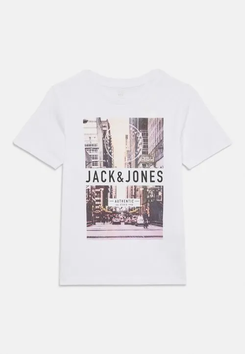 JJGARNER TEE CREW NECK - T-shirts med print - white