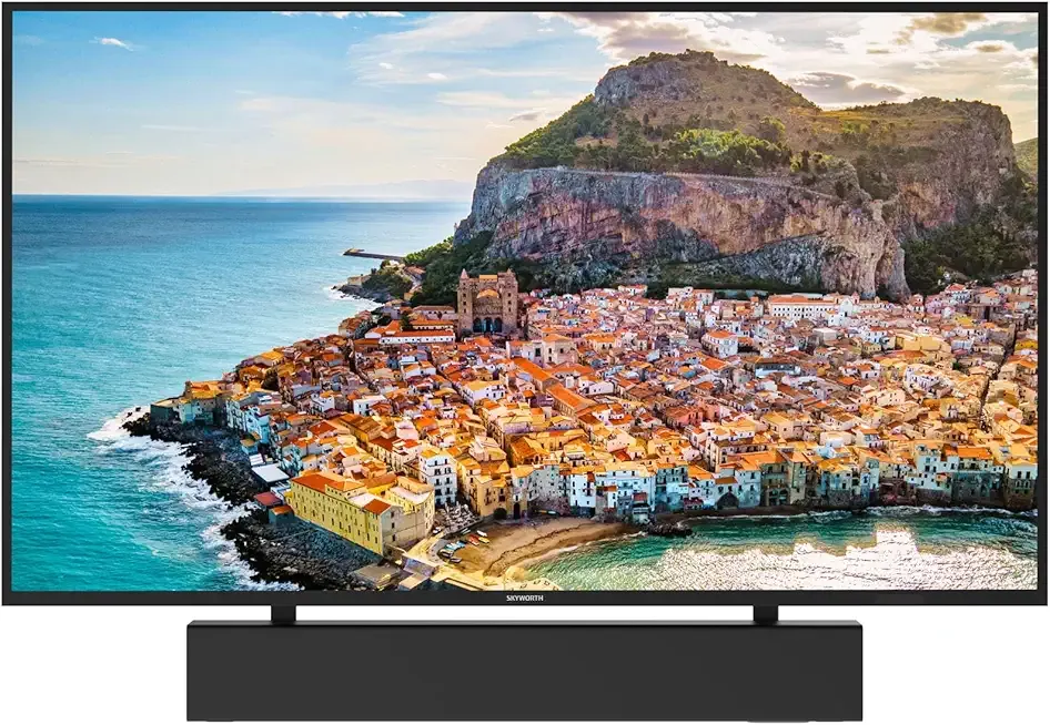 Skyworth PS1 75-Inch Clarus Outdoor TV,4K UHD IP55 Google TV with 1200 Nits,Dolby Vision,HDR10,80W Dolby Audio Speaker,Chromecast Built-in, Works with Alexa, Voice Control,Weatherproof Partial Sun TV