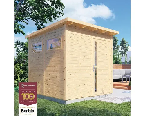 Dřevěný zahradní domek Bertilo Pentus 2 přírodní 226 x 234 cm
