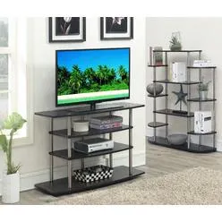Convenience Concepts Designs2Go No Tools Wide Highboy 4 Tier TV Stand for TVs up to ...