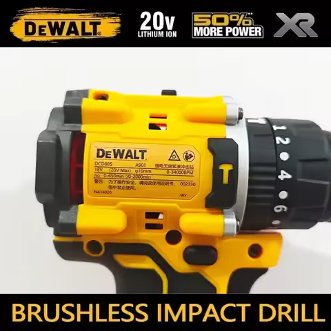 DEWALT DCD805 20V Power Tools Brushless Impact Drill Cordless Electric Screwdriver Multi-Function Hand Drill Hammer Drill Driver