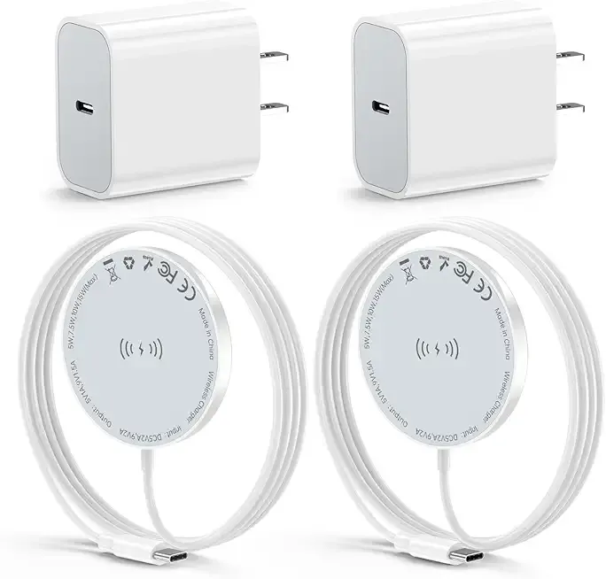 [Apple MFi Certified] Magnetic Wireless Charger Apple MagSafe iPhone Charger,15W 6FT Fast Wireless Charging Pad for Apple iPhone 16/15/14/13/12 Pro Max Plus/AirPods 2 3 4 Pro 2 3,Charging Pad[2Pack]
