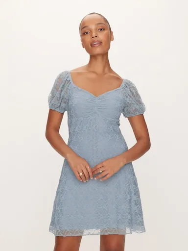 Reverie Short Sleeve Lace Mini Dress