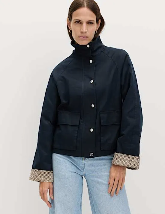 Wachsjacke mit hohem Baumwollanteil