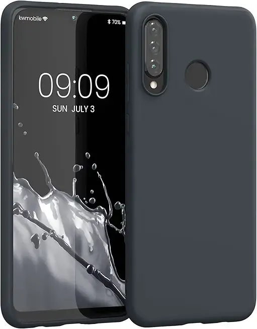 kwmobile Case Compatible with Huawei P30 Lite Case - Soft Slim Protective TPU Silicone Cover - Blueberry