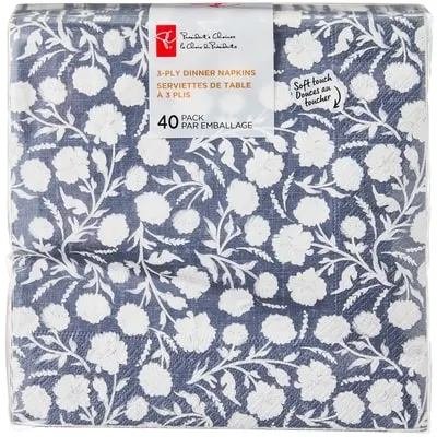 3 Ply Dinner Napkins 40 Pack - Floral