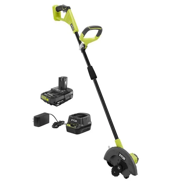 RYOBIONE+ 18V 9 in.​ Cordless Battery Edger with 2.​0 Ah Battery and Charger