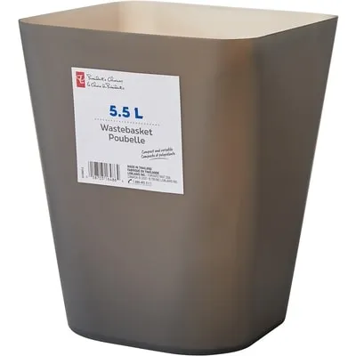 5.5L Wastebasket Gray