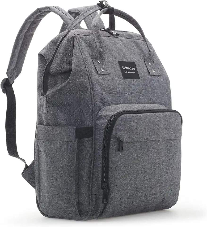 Kiddycare Diaper Bag Backpack | Baby Diaper Bags with Changing Station for Mom | Multipurpose Waterproof Travel Backpack Tote Bag for Maternity Baby Bags Enormous for Unisex, Stylish | Dark Gray