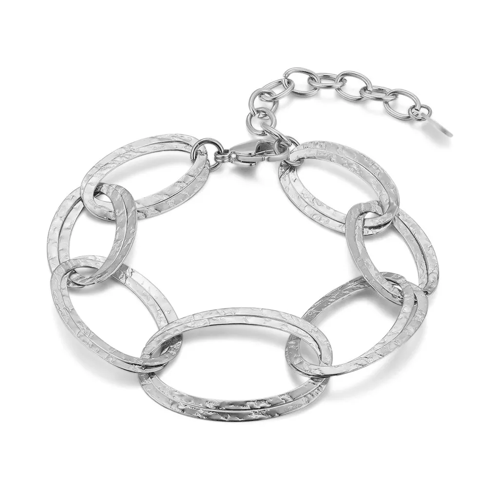 Armband in edelstaal, schakelvormen