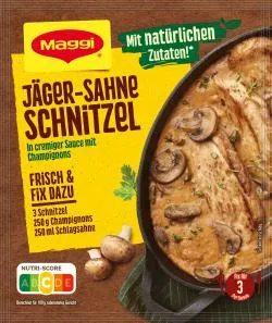 Maggi Fix für Jäger-Sahne Schnitzel