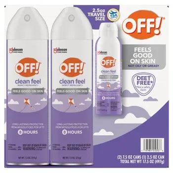 OFF! Clean Feel Mosquito Repellent Picaridin DEET-free Bug Spray Set