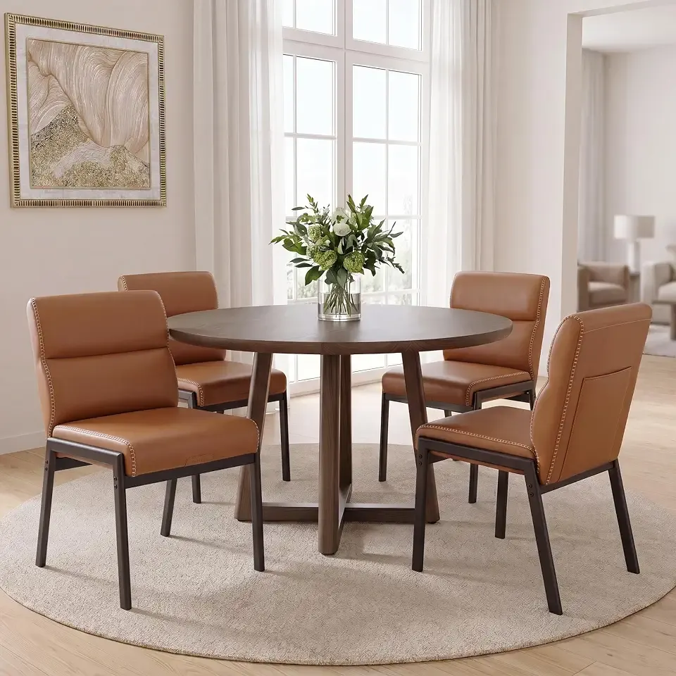 VASAGLE Dining Chairs Set of 4, Upholstered Kitchen Chairs