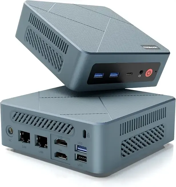 C4 SE Mini PC, Ryzen 5 3500U, 8GB DDR4 RAM 256GB SSD, Triple Display Mini Desktop Computer, Dual Gigabit Ethernet, WiFi 5, Bluetooth 5.0, Upgradeable Small Computer for Work, Study & Home Office