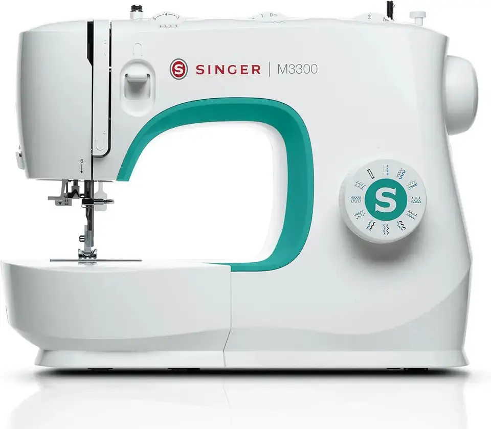 SINGER® M3300 Sewing Machine with Accessories | 23 Built-In Stitches Deliver 97 Stitch Applications | Lightweight & Portable, 1-Step Buttonhole, LED Light | Ideal for Mending & Everyday Sewing