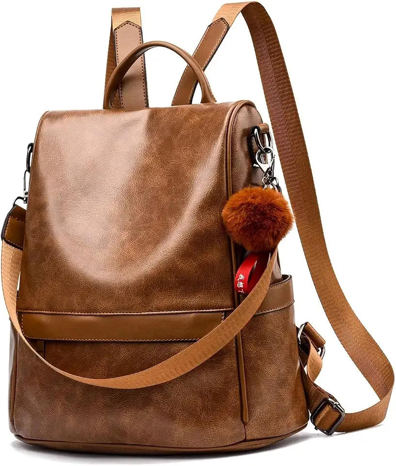 Women Backpack Purse PU Leather Anti-theft Casual Shoulder Bag Fashion Ladies Satchel Bags
