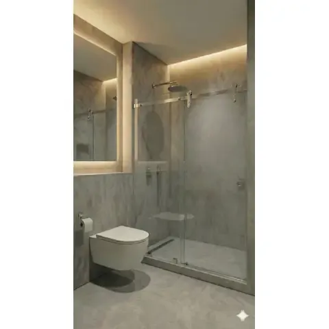 Shower door corredera vidrio templado ancho ajustable 170-180x190 cm