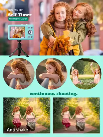 2026 New 48MP 1080P Full HD Digital Camera - 2.4-Inch Portable Auto-Focus Vlogging Camera with 32GB Memory Card & 16X Zoom | USB-C Rechargeable, Built-in Puzzle Game | Compact Travel Camera for Beginners - Budget-Friendly Holiday Gift