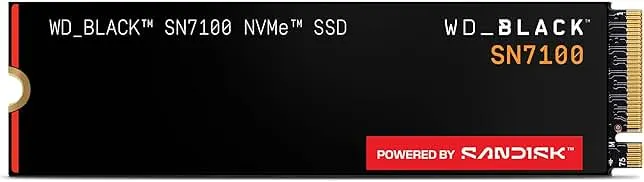 WD_Black SN7100 4TB NVMe SSD - Gen4 PCIe, M.2 2280, Up to 7,000 MB/s Read Speed, Up to 6,700 MB/s Write Speed, Next Gen TLC 3D NAND, for Laptops, Handheld Gaming Devices - WDS400T4X0E