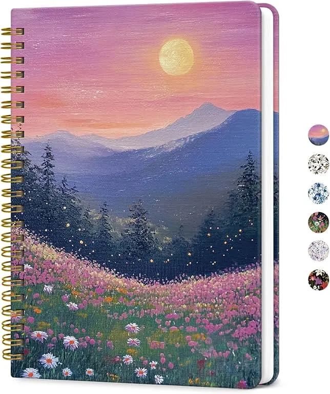 ZOTIA Lined Spiral Journal for Women, A5 Pretty Hardcover Notebook for Work, School & Office Writing, Aesthetic Writing Journal C…