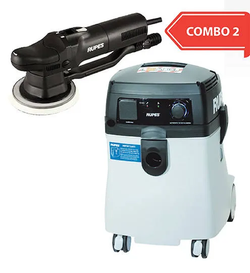 RUPES New Generation Dustless Sander Vacuum Combo RUS145EL and RUBR109AES COMBO 2